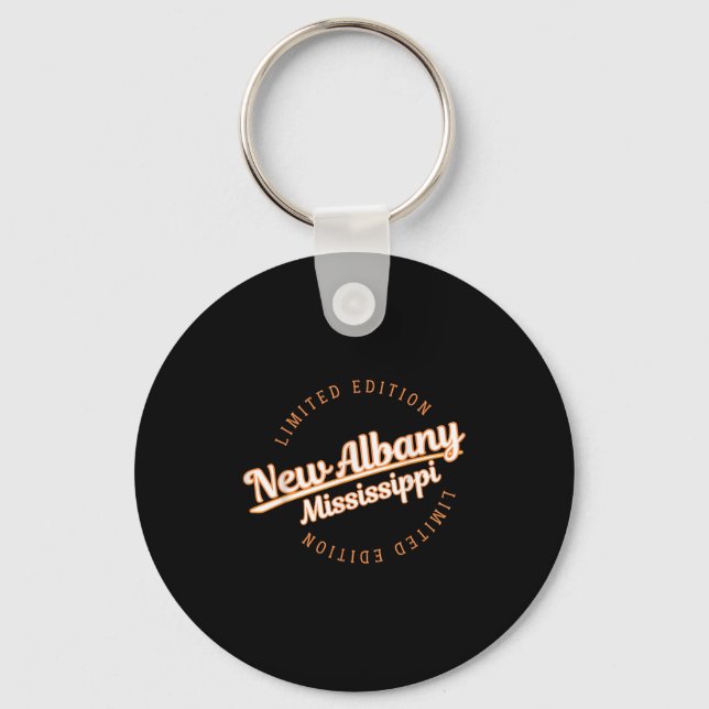 Retro Athletic New Albany Ms Apparel  Key Ring (Front)