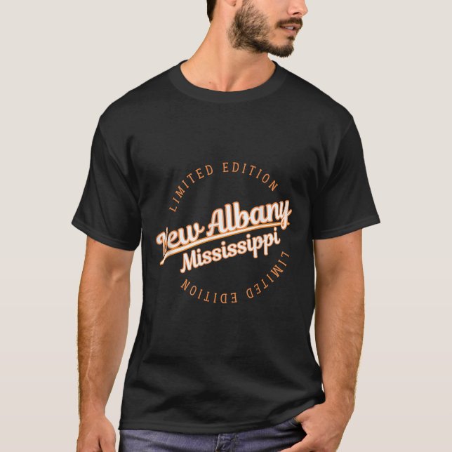 Retro Athletic New Albany Ms Apparel  T-Shirt (Front)