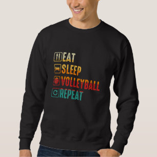 Retro Athletic Volleyball Team Sport Net Spike 50 Sweatshirt