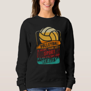 Retro Athletic Volleyball Team Sport Net Spike 55 Sweatshirt