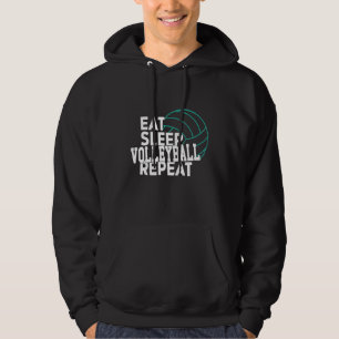 Retro Athletic Volleyball Team Sport Net Spike 76 Hoodie