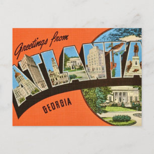 Retro Atlanta Greetings  Postcard