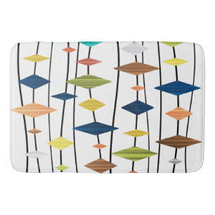 Retro Atomic Age Art Diamonds 1 Bath Mat