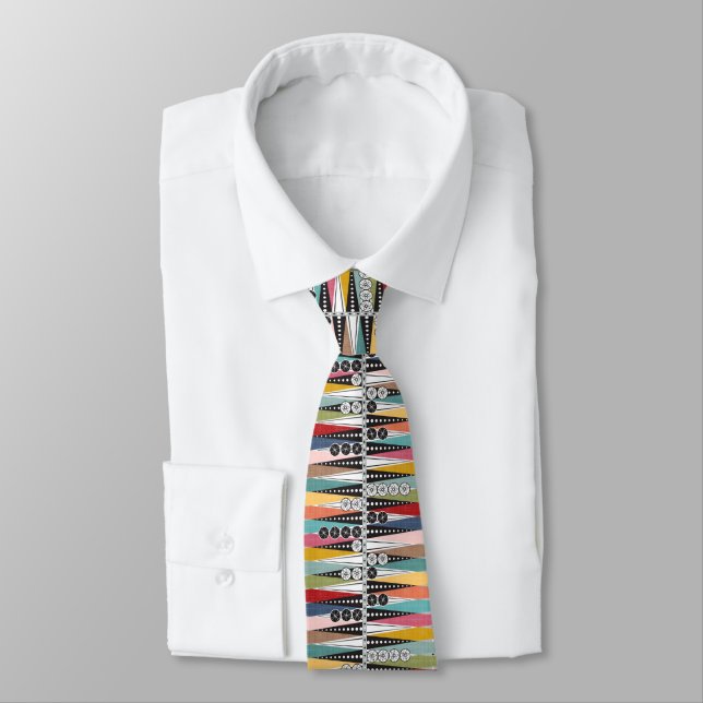 Retro Atomic Age Backgammon  Tie (Tied)