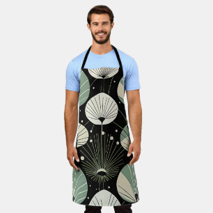 Retro Atomic Age Geometric Modern Pattern Apron