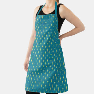Retro Atomic Age Star Pattern Apron