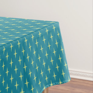 Retro Atomic Age Star Pattern Tablecloth