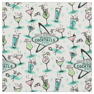 Retro Atomic Cocktails Fabric