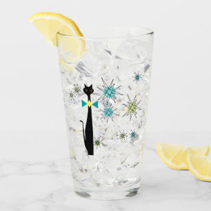 Retro Atomic Era Mid Century Modern Cool Cat Star Glass