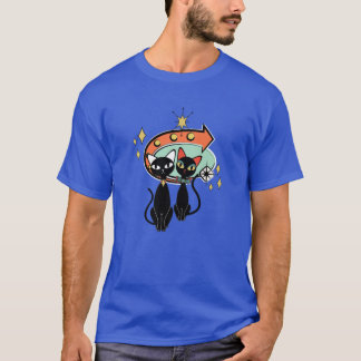 Retro Atomic Era Mid Century Modern Kitty Cats T-Shirt