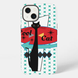 Retro Atomic Era Mid Century Modern MCM Cool Cat s iPhone 13 Case