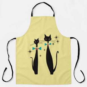 Retro Atomic Era Mid Century Modern MCM Cool Cats Apron