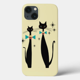 Retro Atomic Era Mid Century Modern MCM Cool Cats iPhone 13 Case
