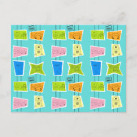 Retro Atomic Kitsch Postcard