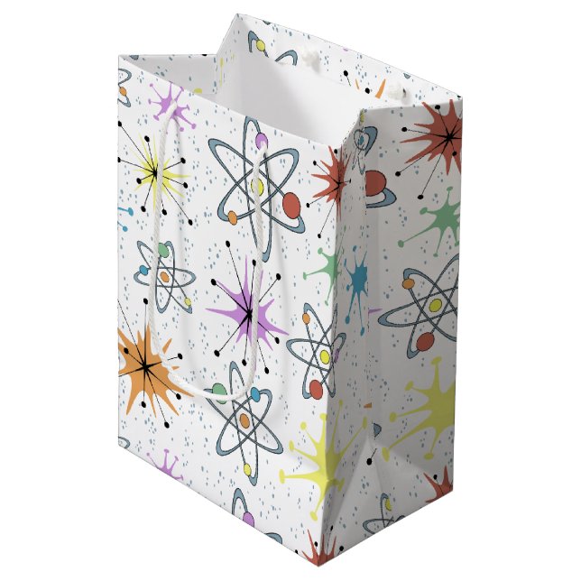 Retro Atomic Medium Gift Bag (Front Angled)