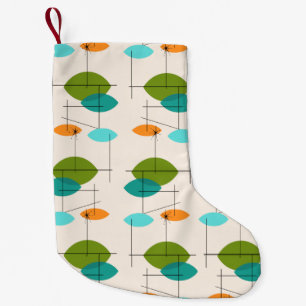 Retro Atomic Mobile Pattern Christmas Stocking