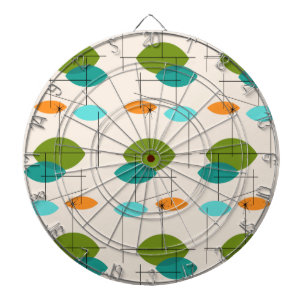 Retro Atomic Mobile Pattern Dart Board