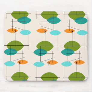 Retro Atomic Mobile Pattern Mousepad