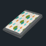 Retro Atomic Mobile Pattern Nylon Wallet<br><div class="desc">This Retro Atomic Mobile Pattern Nylon Wallet is mid century modern style at its finest. The vintage inspired design features a cream background with colourful pointed ovals in turquoise, orange, teal, and avocado green. The teal and avocado green ovals overlap creating a lovely shade of peacock blue. Fun starbursts accentuate...</div>