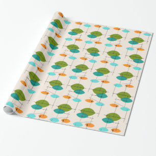Retro Atomic Mobile Pattern Wrapping Paper
