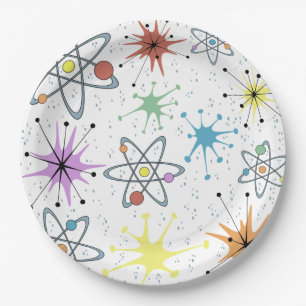 Retro Atomic Paper Plate
