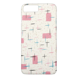 Retro Atomic Pink Pattern iPhone 7 Plus Case