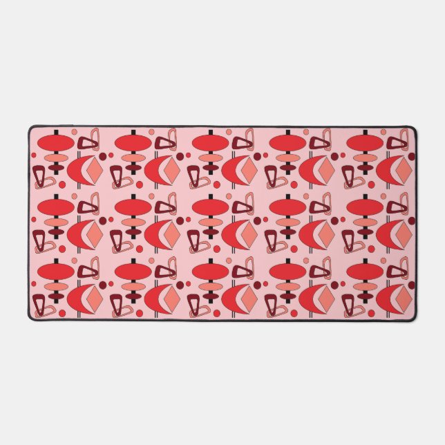 Retro Atomic Shapes Samsung Galaxy Case Desk Mat (Front)
