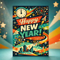 Retro Atomic Space Age New Year