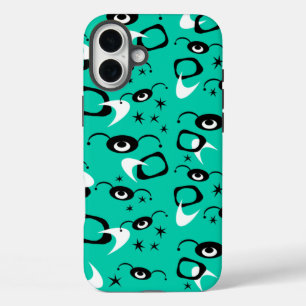 Retro Atomic Spiders iPhone 16 Plus Case