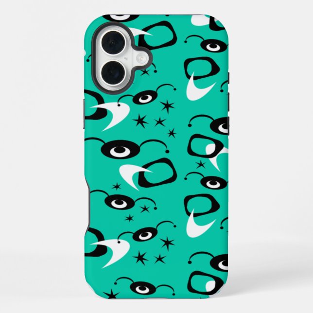 Retro Atomic Spiders iPhone Case (Back)