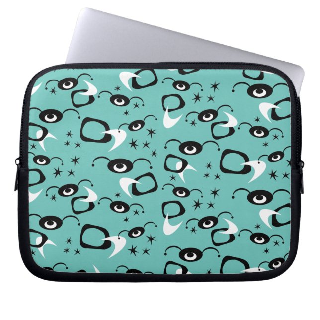 Retro Atomic Spiders Laptop Sleeve (Front)