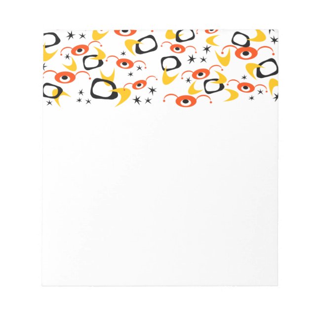 Retro Atomic Spiders Notepad (Front)