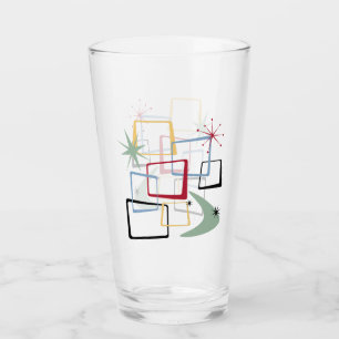 Retro Atomic Squares Stars Boomerang Mid Century Glass