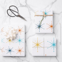 Retro Atomic Starburst Pattern Choose Your Colours