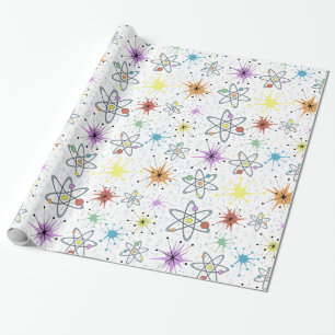 Retro Atomic Wrapping Paper