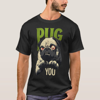 Retro Attitude Pug Graphic T-Shirt
