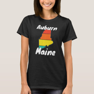 Retro Auburn ME Maine City Apparel Souvenir T-Shirt