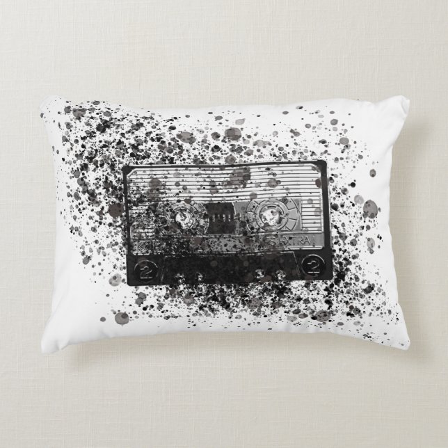 Retro Audio Cassette Decorative Cushion (Front)