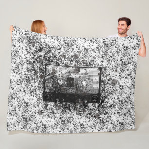 Retro Audio Cassette Fleece Blanket