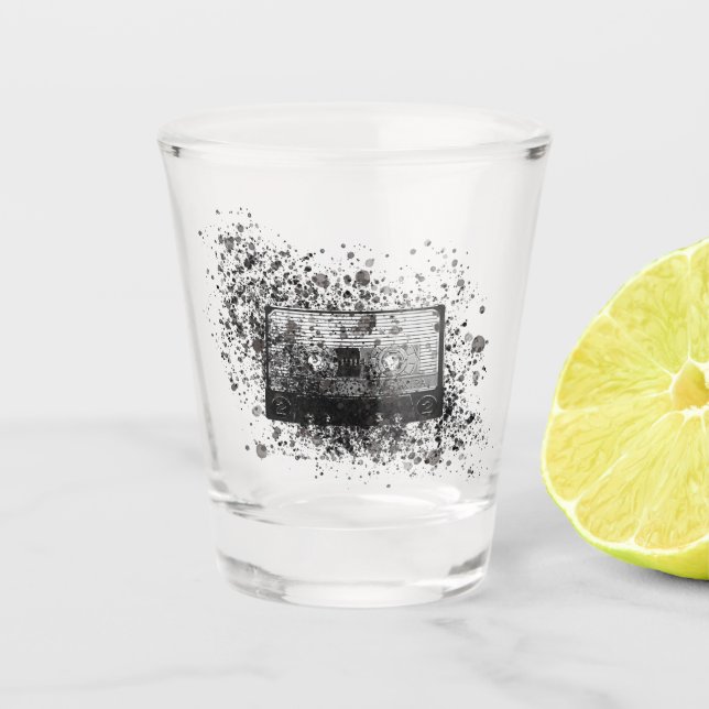 Retro Audio Cassette Shot Glass (Front)
