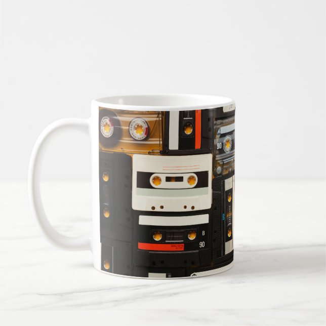 Retro audio cassette tape coffee mug (Left)