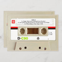 Retro audio cassette Wedding Save The Date