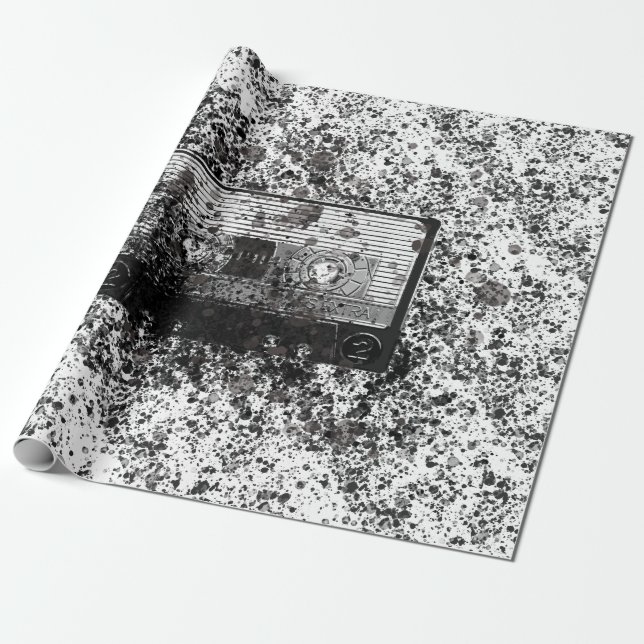 Retro Audio Cassette Wrapping Paper (Unrolled)