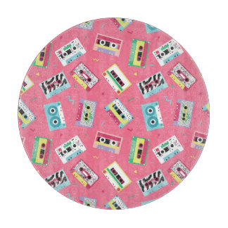 Retro Audio Tapes: 80s Style. Cutting Board
