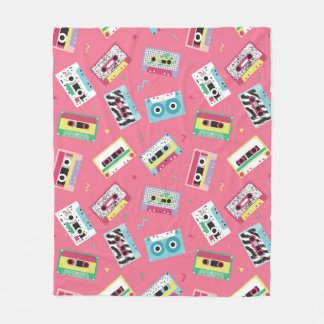 Retro Audio Tapes: 80s Style. Fleece Blanket