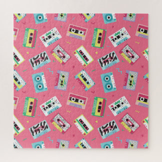 Retro Audio Tapes: 80s Style. Jigsaw Puzzle