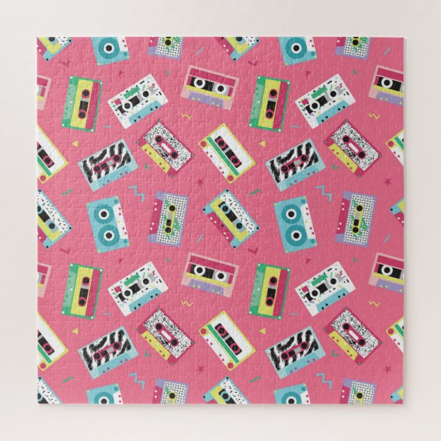 Retro Audio Tapes: 80s Style. Jigsaw Puzzle (Vertical)