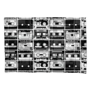 Retro audio tapes, old-fashioned pattern. pillowcase