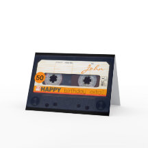 Retro Audiotape 50th birthday personalised HGC