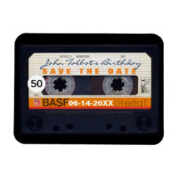 Retro Audiotape 50th birthday Save the date Magnet